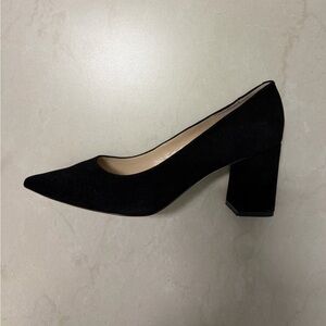 Marc Fisher Black Suede Block Heel Pumps Size 9